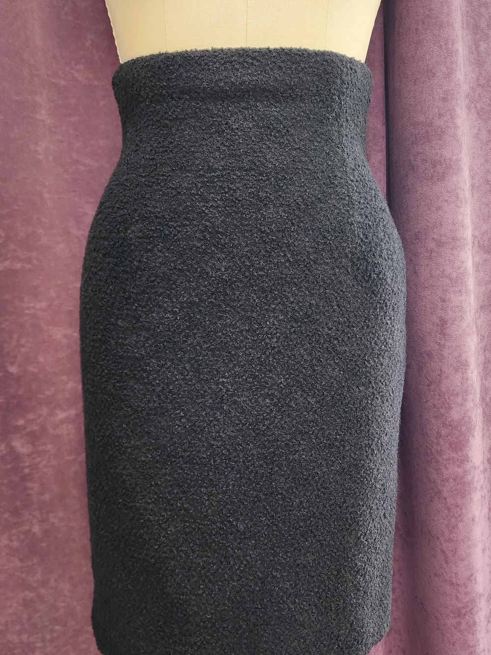 Stephen Sprouse Black High Waisted Boucle Skirt Size 6